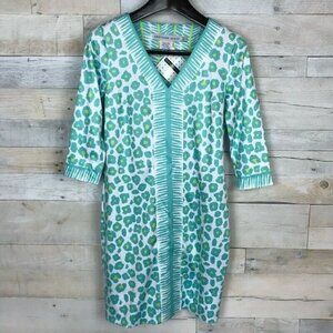NEW Gretchen Scott Sheath Dress Blue White XS